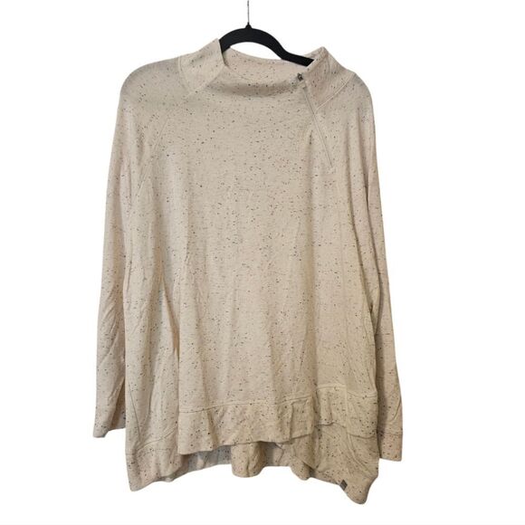 TALBOTS T BY TALBOTS Speckled Long Sleeve Pullover High Neck Top - Size 2XP - Picture 1 of 8